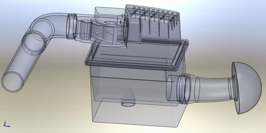 4 A légszűrőrendszer CAD modellje 4.1 Előzmények A véges térfogatú szimulációk létrehozásához elengedhetetlen az egyes alkatrészek, és így a légszűrőrendszer 3D-s modelljének a megléte.