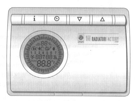 JAGA PROGRAMOZHATÓ TERMOSZTÁT használati útmutató A termosztát egy programozható elem, mely a fűtés/hűtés digitális vezérlőegységét szabályozza.