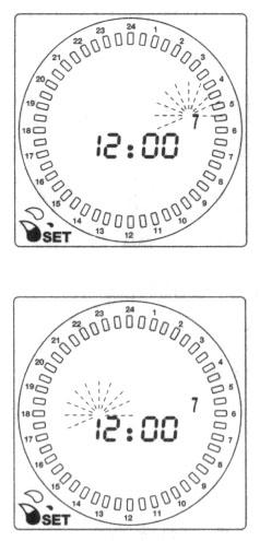 7. ÜZEMMÓD BEÁLLÍTÁSA Az elemek behelyezése után az LCD kijelzőn kb.