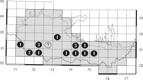 CSIKY J. & OLÁH E.: A DRÁVAMENTI SÍKSÁG NANOCYPERION VÖRÖS LISTÁJA 23 32. ábra: A Schoenoplectus supinus elterjedése a Drávamenti-síkon Fig.