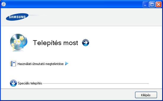 Ha Windows Vista, Windows 7 vagy Windows 2008 Server R2 rendszert használ, kattintson a Indítás > Minden program > Kellékek > Futtatás pontra. Írja be az X:\Setup.