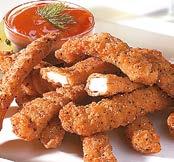TERMÉKEK (fagyasztott) Panírozott, formázott csirkemell 10 dkg 1 kg 10x1 kg Bábolna Ropogós