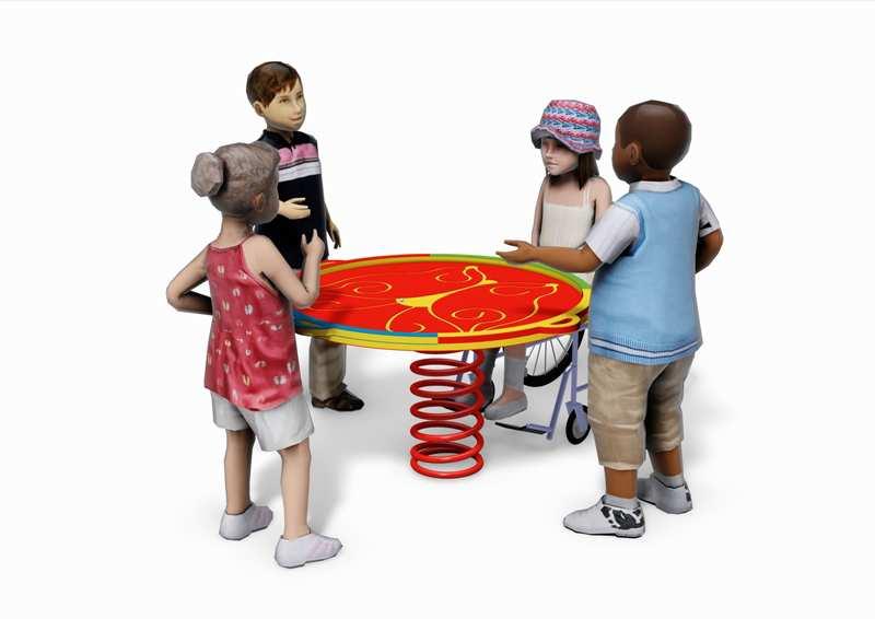 IJ017 Rugós golyóvezető ügyességi játék 4-6 gyermek részére az asztalon több golyót kell a négy célterülethez