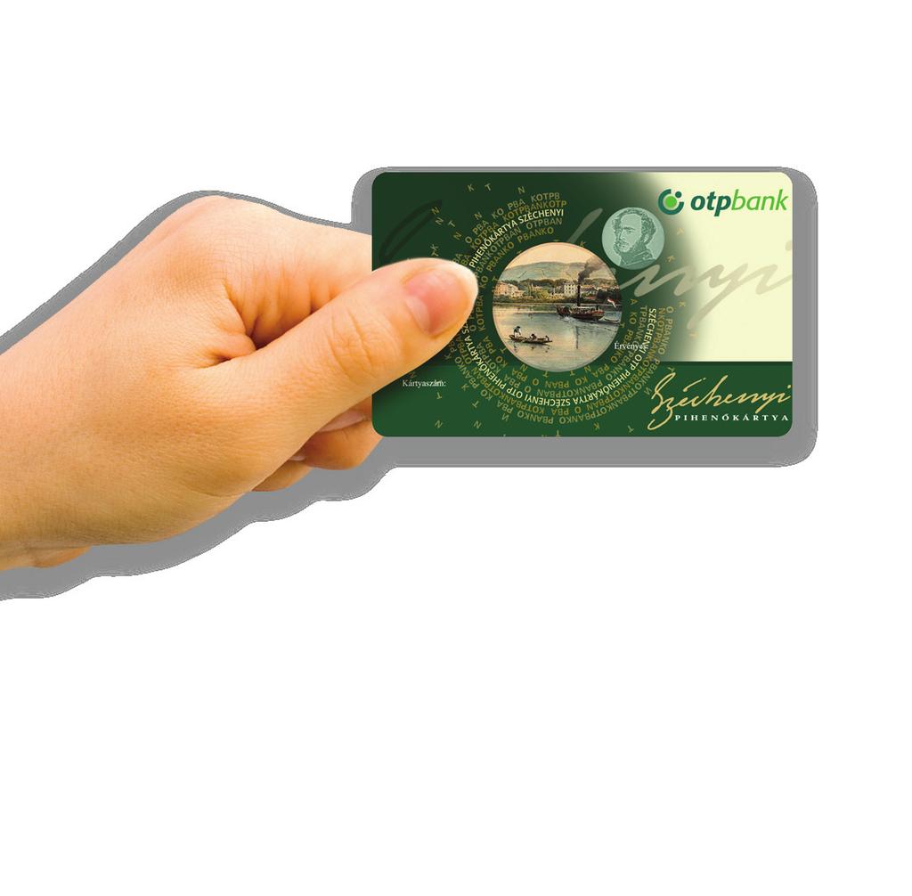 Az Széchenyi Pihenőkártya névre szóló, bankkártya elven működő elektronikus utalványkártya,