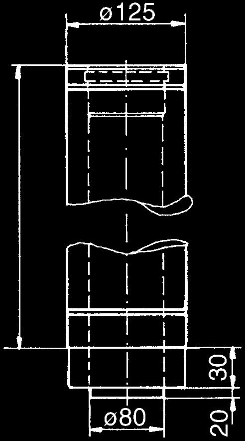 Hovl égéslevegő-/égéstermék elvezető rendszer elemei C/125-ös PP koncentrikus kéményelemek, Ø