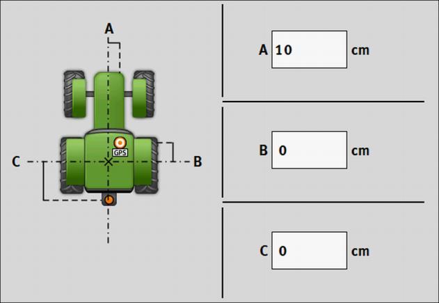 8 Tractor-ECU alkalmazás Paraméter 2. Érintse meg a Beállítások pontot. 3.