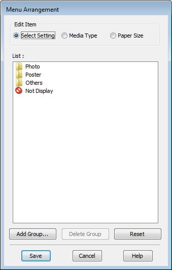 Ötletek a nyomtató-illesztőprogram használatához (Windows) A Kattintson a(z) Utility (Segédprogram) fülre, majd a Menu Arrangement (Menü elrendezés) pontra.