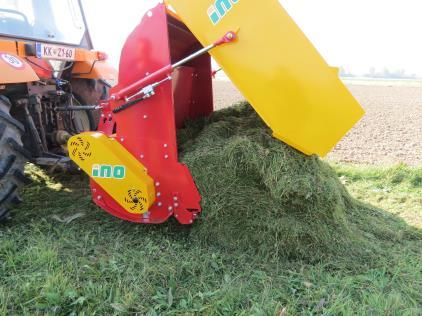 A rotor a szabványosított konstrukciója által túlnyomást állít elő, s felemeli a kaszálékot (fűvet, leveleket, ágakat, stb.
