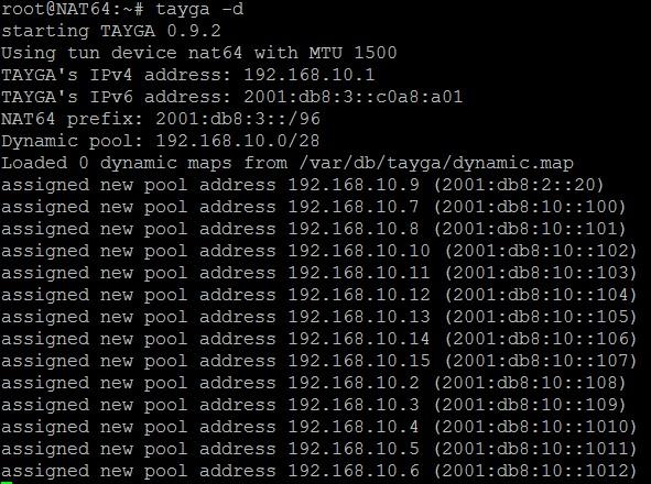 0/28- as hálózatot ossza ki, így csak 14 IPv4 címet tud felhasználni. 16. ábra: Összes cím kihasználva. A támadás végrehajtása után mind a 14 címet felhasználja a fordító (16. ábra).