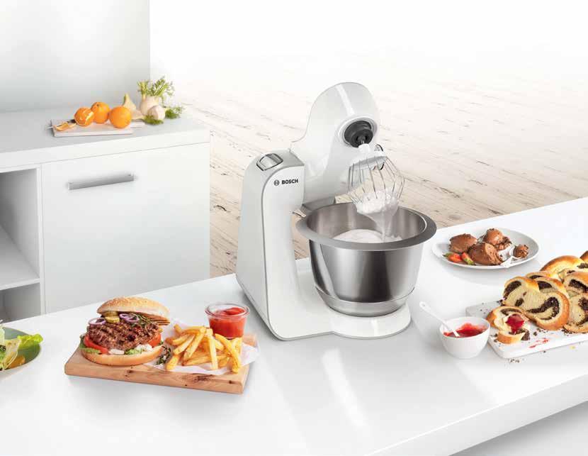 8 Stílusos segítőtársak a konyhában: MUM5 univerzális konyhai robotgépek 3D bolygómozgás A továbbfejlesztett, egyedi, bolygómozgást végző szerkezet, mindenkor hatékony keverőmozgást tesz lehetővé,
