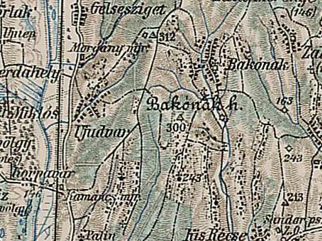 A II. katonai felmérés a 19. század derekán zajlott, ekkor már néhány épület felfedezhető a szőlőhegyeken, a III.