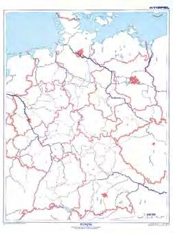 domborzat 47550 Németország politikai + vaktérkép (német)