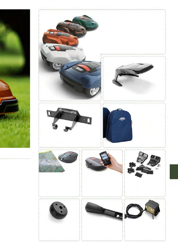 AZ AUTOMOWER SZÍNVÁLASZTÉKA Az eredeti szín mellett lehetőség van arra is, hogy a Husqvarna robotfűnyírót vonzó hófehér színben, vagy a kiválasztott modelltől függően más egyéb színekben is