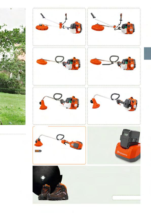 HUSQVARNA 135R 34,6 cm³, 1,4 kw, 6,8 kg. X-Torq motor, normál dupla heveder, automata start-stop kapcsoló, állítható és kombinált szórásvédő. HUSQVARNA 128R 28 cm³, 0,8 kw, 5 kg.