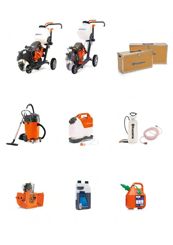 Kiegészítők, amelyekkel valamennyi vágási munka kézben tartható HUSQVARNA KV 970 / 1260 Kompakt vágókocsi a Husqvarna K 970 és K 1260 számára.