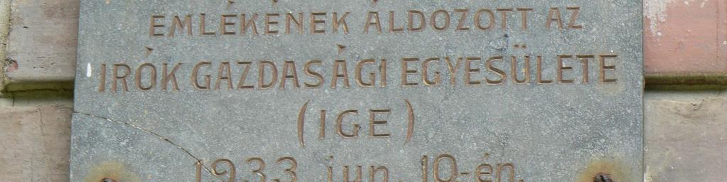 (Van-e jobboldali és baloldali irodalom?) előadása is. 15. Az IGE 1933. júniusi lillafüredi konferenciája által felavatott emléktábla a Herman Ottó emlékház homlokzatán. B. G. felv.