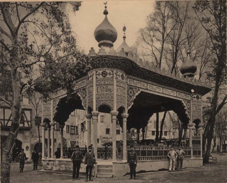78. kép Ősbudavára, Zenecsarnok, 1896 ezredéves kiállítás FSzEK Budapest Gyűjtemény Színházak Budapest parkjaiban A hosszú 19.