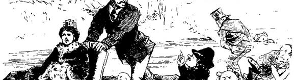 hölgyek, csak azt követően merészkedtek a jégre, hogy báró Eötvös József két leányának ezt megengedte.