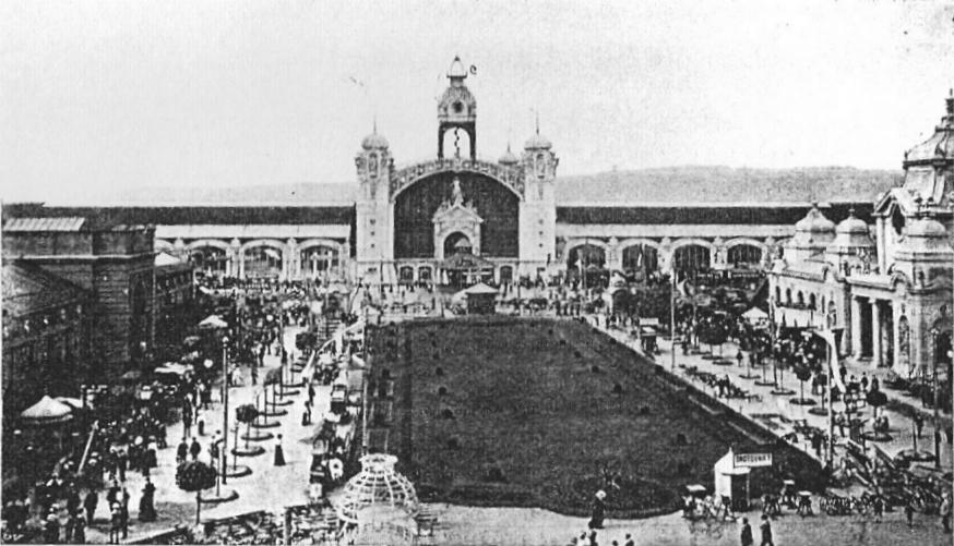 131. kép - A Kiállítási terület (Výstaviště) a Stromovkában Zlatá Praha 1909. 443. old.