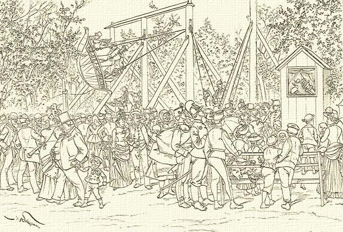 9. kép - A Wurstelprater (Johann Schliessmann) Az Osztrák-Magyar Monarchia írásban és képben. 2. k. Bécs és Alsó-Ausztria. Budapest: Magyar Királyi Állami ny., 1888. 121. old.