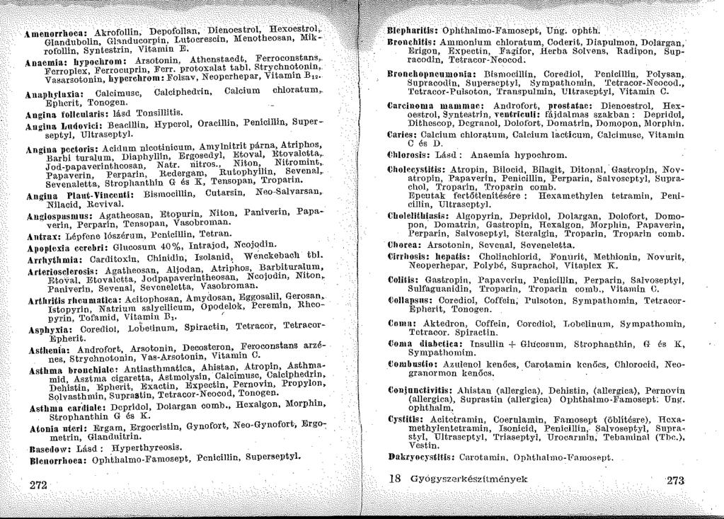 ,\menorrhoeu: Akrofollin, Depofollan, Di_enoestrol, Hexoe'str.o~,. Glandubolin, GI;mducorpin, Lutocrescm, Menotheosan, Mikrofollin, Syntestrin, Vitamin E.