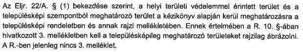 melléklettel, mely a helyi védelem alatt álló értékek adatlapjait tartalmazza, a jelenleg hatályos értékvédelmi rendelet szerinti tartalommal. A 3.