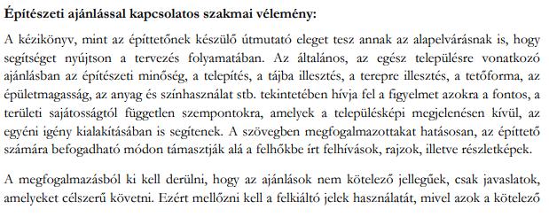 Tervezők áttekintik a településképi arculati kézikönyvet és ahol szükséges átfogalmazzák az