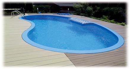 600 Ft + Áfa Our polypropilen swimming pools made by UV stabilized PP plates from Germany. Thanks for the technologie the pools are robust, available even amorphous shape and overflow versions.
