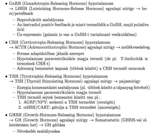 G- fehérje kapcsolt receptorokon hatnak (viszonylag lassú jelátvitel) 3. Peptid-, szteroid hormonok, aminosav származékok: célszerv > periféria 19.3 Feedback mechanizmusok: 1.