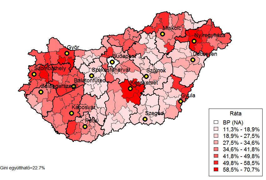 PCI-ellátásban részesülő AMI-betegek aránya 2005-2008 (Adatok forrása: ÁEEK) 2012-2015 Teljes népesség