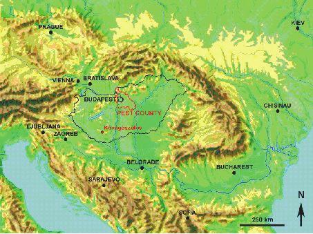 Radon Emanation Fraction Measurements of Soils Developed on Different Source Rocks from Hungary 213 Materials and methods Figure 1: Sample location of Pest County and Kővágószőlős (Mecsek Mts.
