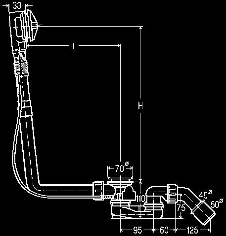 335 HUF BHL = bowdenhuzal hossza; SF = standard fürdőkád; FK = standard fürdőkád; HF = hosszabbított fürdőkád Multiplex Trio Visign MT5 lefolyó/tólfolyó készlet lapos kivitel; csak 33 mm helyigény a