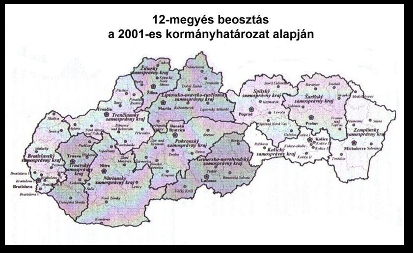 Szlovákia közigazgatási felosztása Mivel a régiófejlesztés, az Európai Unió regionális támogatási alapjának felhasználása, az idegenforgalom, a közútfejlesztés, a tömegközlekedés összehangolása, a