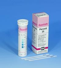 Tesztcsíkok az élelmiszeripar számára Relax műszeres kiértékeléssel Típus Méréstartomány, Relax műszerrel Rend.sz. QUANTOFIX Peroxid 25 0.5-25.0 mg/l H 2 O 2 M913.