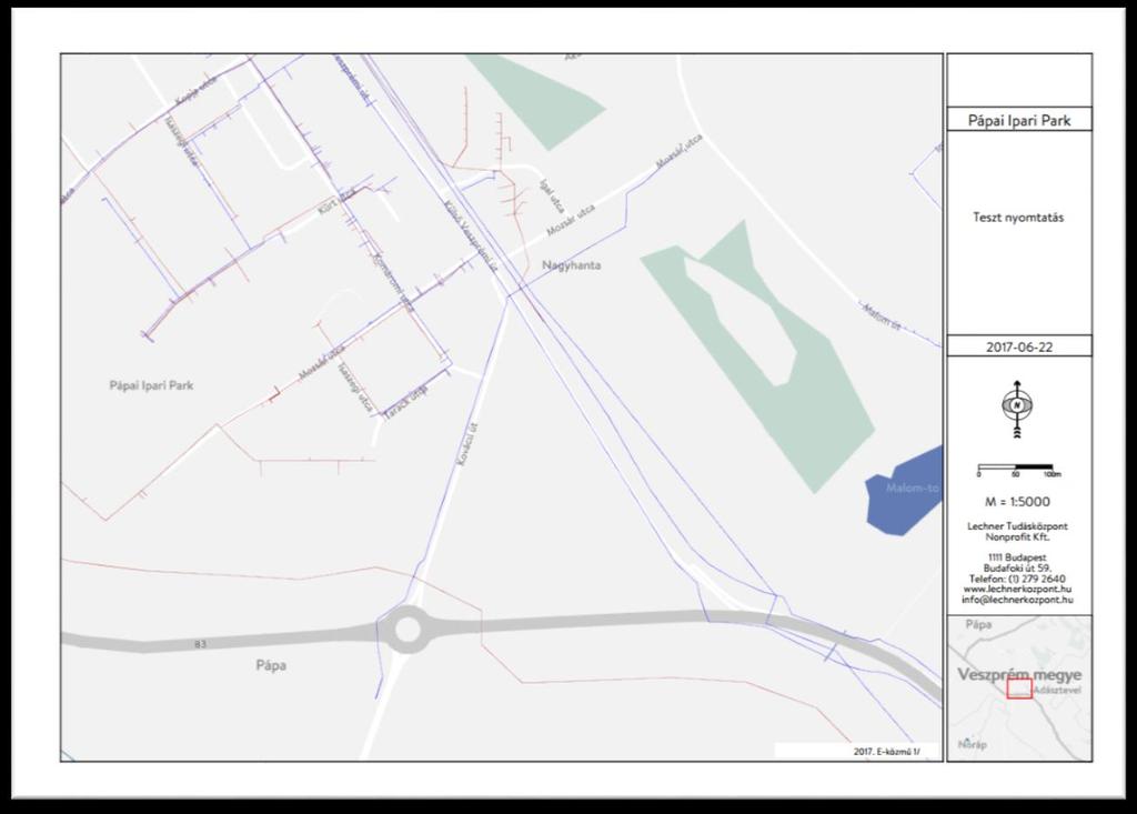 Közműtérkép pdf nyomtatás LECHNER TUDÁSKÖZPONT