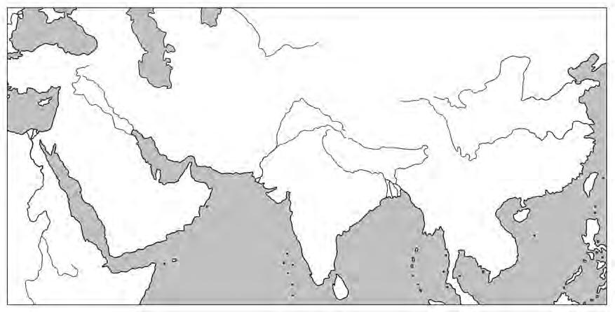 8. Jelöld a térképvázlaton Indiát I és Kínát K betűvel! Jelöld a térképen 1-es számmal az Indus folyót! 9. Miről van szó? Írd a meghatározás mögé!