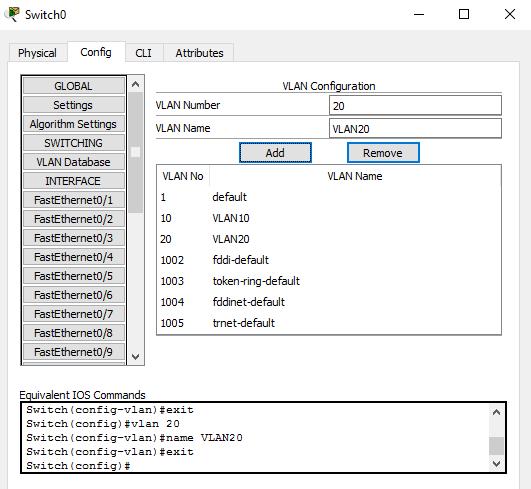 VLAN-ok építése Packet Tracerben A következő fejezetben az első ábrán látott hálózatot fogjuk megépíteni, és beállítjuk a VLAN-okat. A hálózatunkat első lépésben konfiguráljuk a 2.