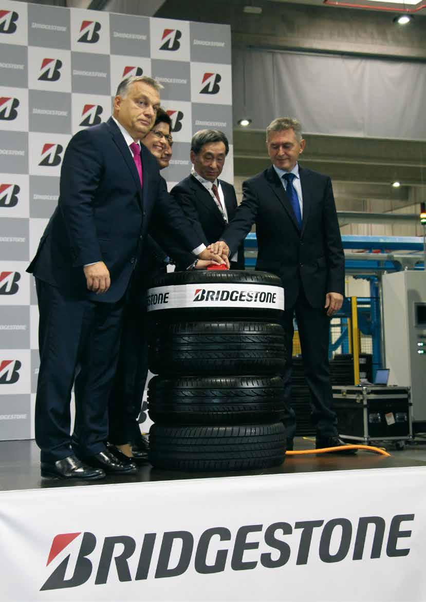 BRIDGESTONE EXTRA 85 MILLIÁRD FORINTBÓL FEJLESZTETTE TATABÁNYAI GYÁRÁT A BRIDGESTONE Digitális gyártástechnológia, K+F és az innovatív DriveGuard abroncs gyártása került Magyarországra Befejezte