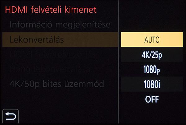 Persze, a HDMI kimenet a jel felkonvertálásában is fontos szerepet játszik, ugyanis a GH5 saját