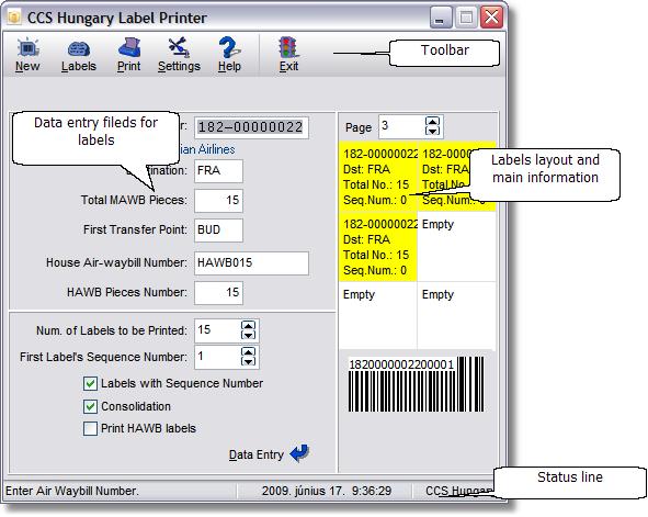English Manual 3.3 The Main Window The main window consisting of three parts: The upper row is the toolbar, with buttons to start main functions of the program.