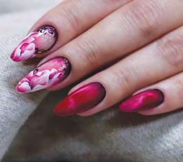 1 2 3 Nehézségi szint Magyarosi Barbara Díszítő Világbajnok (München, 2015), NailArt Magyar Kupa Aranyérmes, Díszítő Bajnok, CN Elite Mester Stílus és elegancia élethű és meseszép virágok Art Gel