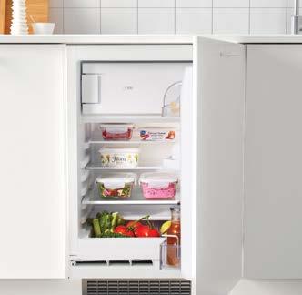 BEÉPÍTETT Választhatsz teljesen beépített hűtőt, amit úgy terveztünk, hogy beférjen egy állószekrénybe vagy a pult alá,