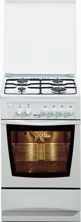 5CH-56MS X / NAT inox 920110809 EAN-13: 8413880142357 energia 5CH-56MS B / NAT fehér 920111014 EAN-13: 8413880156132 energia 4 Gáz Leszerelhető üvegfedél Egykezes elektronikus szikragyújtás