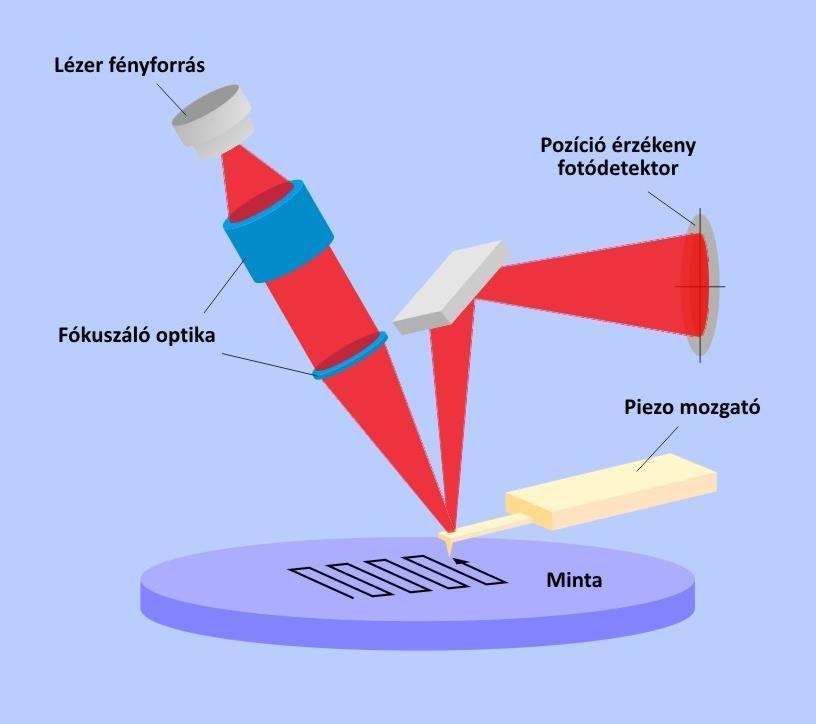 Mikroszkópos technikák Atomerő mikroszkóp (AFM) Felbontóképesség: atomi