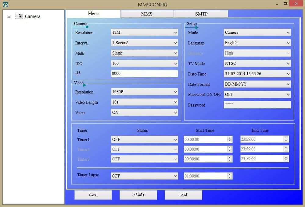 4. MMSCONFIG beállításai 1 Telepítsük a mellékelt CD-ről az MMSCONFIG programot a PC-re 2 Futtassuk az MMSCONFIG.