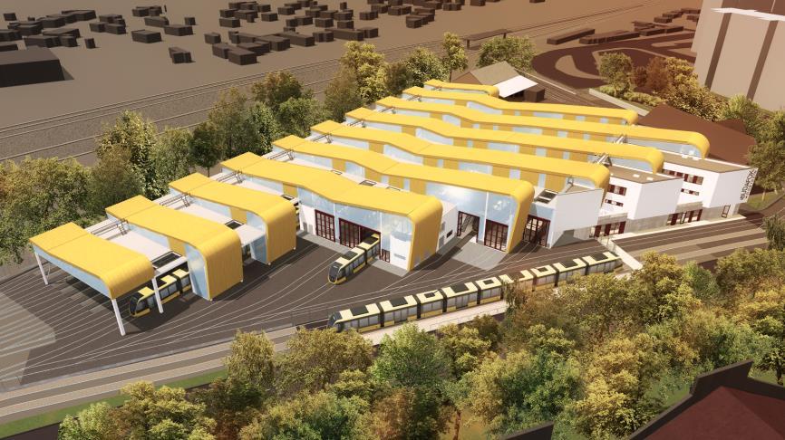 Budafok kocsiszín A projekt során megtörténik a Budafok kocsiszín