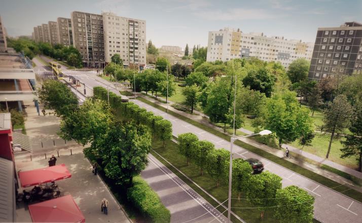 1-es villamos meghosszabbítása az Etele térig 7 helyen az Etele úton és az Etele téren újonnan