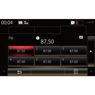 A RÁDIÓ HALLGATÁSA (3/8) FM Frequencies Állomások Presets 9 Frequencies FM Állomások Presets Csatorna elmentés Ezzel a funkcióval memorizálható az éppen hallgatott állomás.