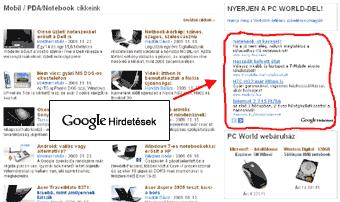 A hirdetések ezeken a kiemelt partneroldalakon túl még számos kisebb-nagyobb honlapon és portálon is megjelennek, a Google AdSense program keretében.