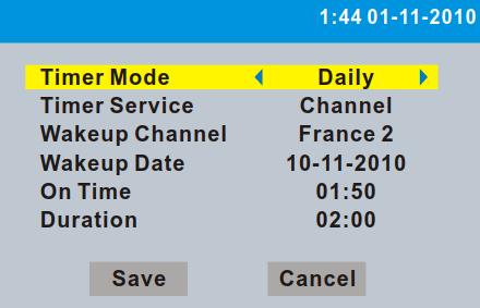 The GMT offset range is "-00:30 ~ +00:00", increasing every half hour progressively. Open/Close "Date" and "Time" menus are valid only when selected "Off" in GMT Usage menu.